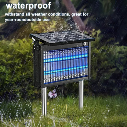 Smart Solar Bug Zapper Rechargeable • Waterproof • Outdoor & Indoor Use