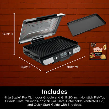 20" XL Indoor Grill & Griddle Bring BBQ Flavor Into Your Home