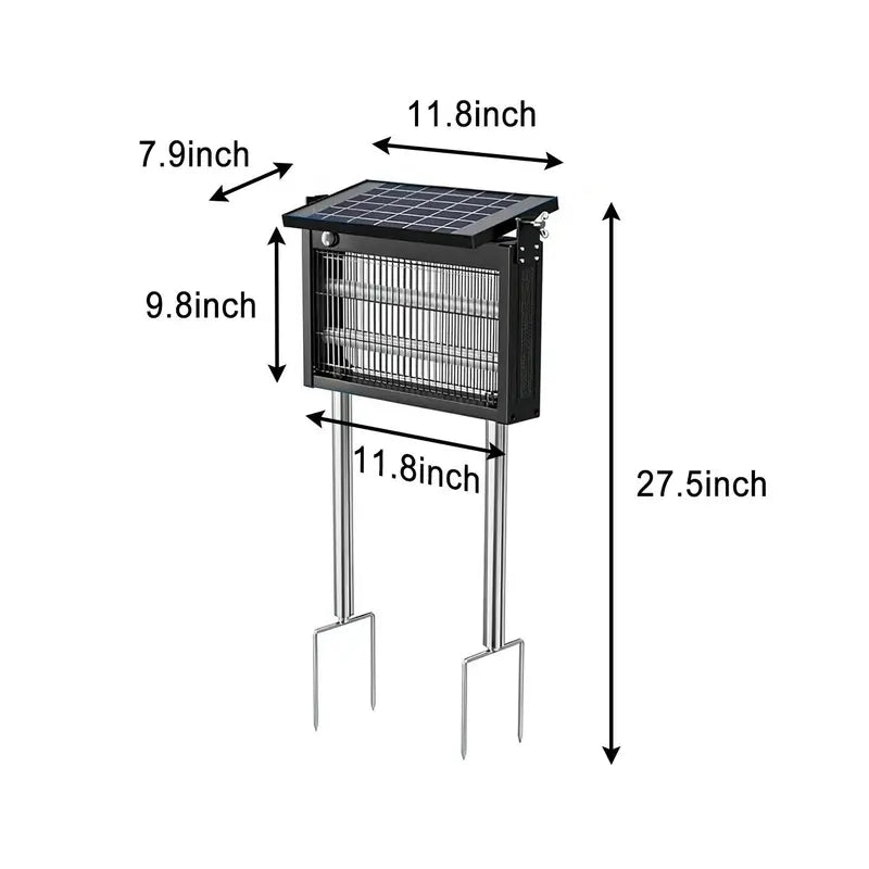 Smart Solar Bug Zapper Rechargeable • Waterproof • Outdoor & Indoor Use