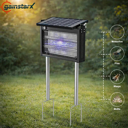 Smart Solar Bug Zapper Rechargeable • Waterproof • Outdoor & Indoor Use