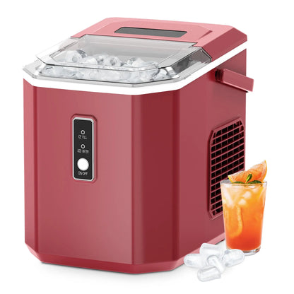 Portable Ice Maker ❄️ | 26lbs/Day 🧊 | 6-Min Fast Ice ⚡ | Self-Cleaning 🧼 | Handle + Basket