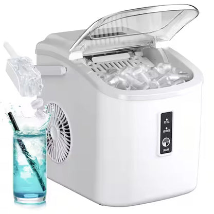 Portable Ice Maker ❄️ | 26lbs/Day 🧊 | 6-Min Fast Ice ⚡ | Self-Cleaning 🧼 | Handle + Basket